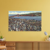 Luftfahrt des gesamten Stadtzentrums Leinwanddruck (Insitu (Wohnzimmer))