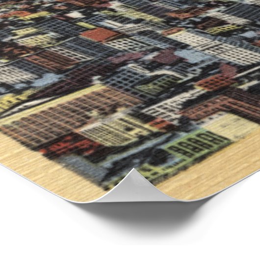 Luftfahrt des gesamten Stadtzentrums Poster (Ecke)