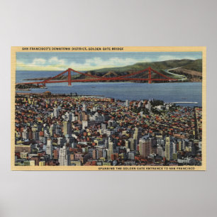 Luftfahrt des gesamten Stadtzentrums Poster