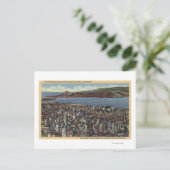 Luftfahrt des gesamten Stadtzentrums Postkarte (Stehend Vorderseite)