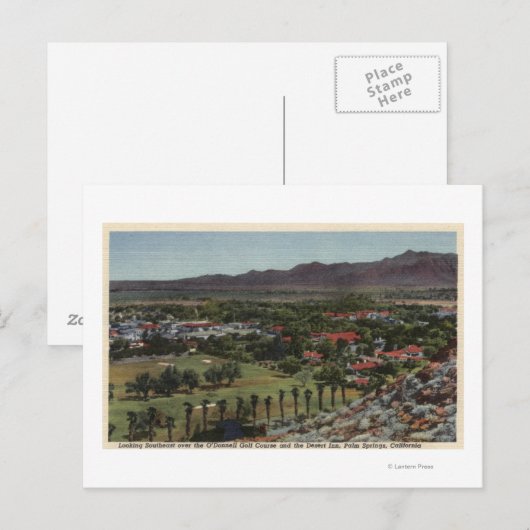 Luftfahrt des Golfplatzes O'Donnell Postkarte (Vorne/Hinten)