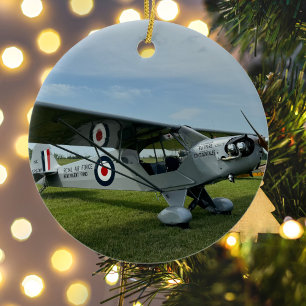 Luftfahrt Flugzeug Foto Weihnachten Personalisiert Keramik Ornament