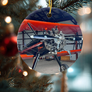 Luftfahrt Flugzeug Foto Weihnachten Personalisiert Keramik Ornament