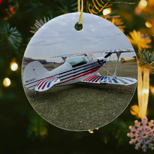 Luftfahrt Flugzeug Foto Weihnachten Personalisiert Keramik Ornament