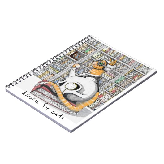 Luftfahrt für KatzenspiralNotebook Notizblock (Linke Seite)