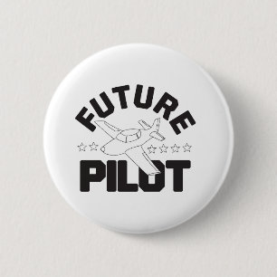 Luftfahrt für Kinder, die in Zukunft hohe Piloten  Button