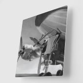 Luftfahrt-Ikone Quadratische Wanduhr (Winkel)
