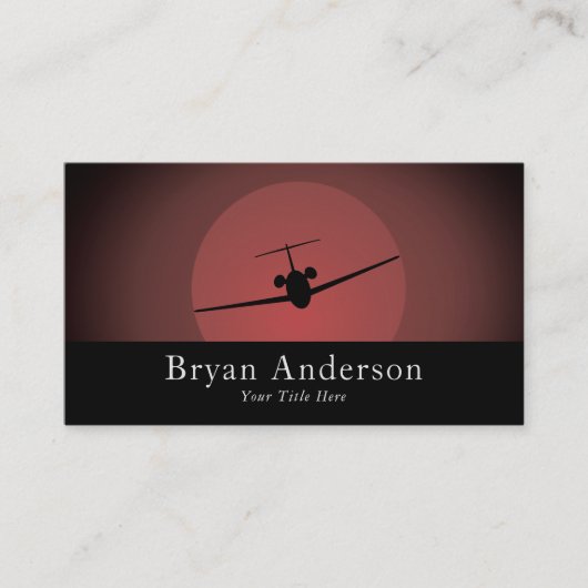 Luftfahrt - Jet Airplane Business Card Visitenkarte (Vorderseite)