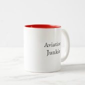 Luftfahrt-Junkie Zweifarbige Tasse (VorderseiteRechts)