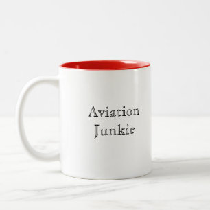 Luftfahrt-Junkie Zweifarbige Tasse