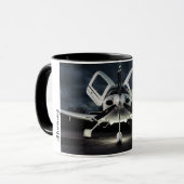 Luftfahrt-Kaffee-Tasse mit Haltung Tasse (Vorderseite Links)