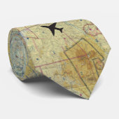 Luftfahrt-Karte mit Flugzeug Krawatte (Gerollt)