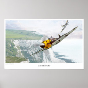 Luftfahrt-Kunst-Plakat "Messerschmitt BF 109" Poster
