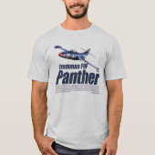 Luftfahrt-Kunst-T - Shirt "Panther Grummans F9F " (Vorderseite)