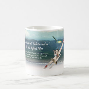 Luftfahrt-Kunst-Tassen-"Winged Samurai: Saburo Kaffeetasse