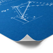 Luftfahrt-Landing-Gear-Patent - Blueprint Poster (Ecke)