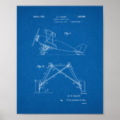 Luftfahrt-Landing-Gear-Patent - Blueprint Poster (Vorne)