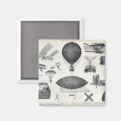 Luftfahrt - Luftmaschinen Magnet (Vorderseite/Rückseite)