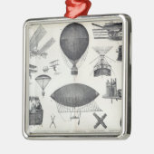 Luftfahrt - Luftmaschinen Silbernes Ornament (Links)