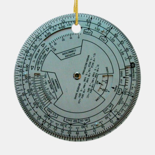 Luftfahrt-Navigationssystem Keramik Ornament (Hinten)