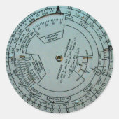 Luftfahrt-Navigationssystem Runder Aufkleber (Vorderseite)