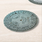 Luftfahrt-Navigationssystem Runder Pappuntersetzer (Angewinkelt)