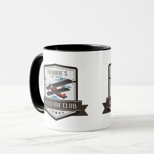 Luftfahrt Pilot Club Custom Tasse (Vorderseite Links)