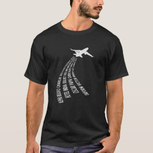 Luftfahrt Pilot Flugzeug Phonetic Alphabet Wordclo T-Shirt