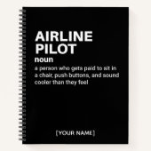 Luftfahrt-Pilot - Funny Definition Notebook Notizblock (Vorderseite)
