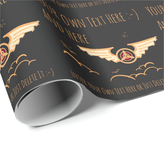 Luftfahrt. Pilot, Luftfahrzeug, Geschenkbogen für  Geschenkpapier (Rolleneckpunkt)