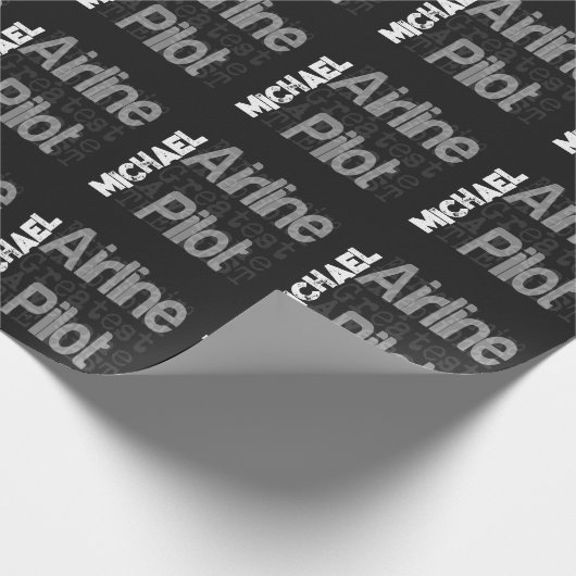 Luftfahrt-Pilot-Sonderbeauftragter Geschenkpapier (Ecke)