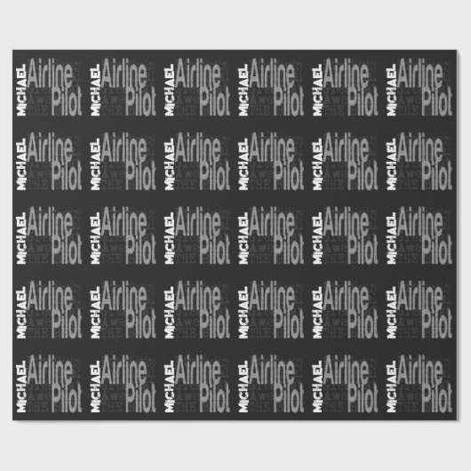 Luftfahrt-Pilot-Sonderbeauftragter Geschenkpapier (Flach)