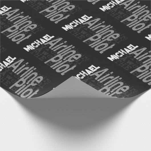 Luftfahrt-Pilot-Sonderbeauftragter Geschenkpapier (Ecke)