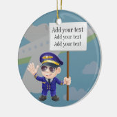 Luftfahrt-Pilot - SRF Keramik Ornament (Links)