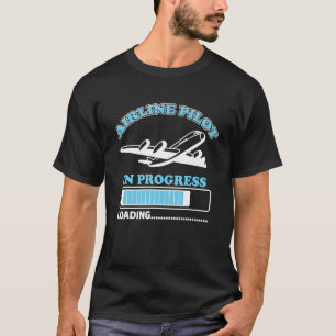 Luftfahrt-Pilotprogramm im laufenden Laden des kün T-Shirt