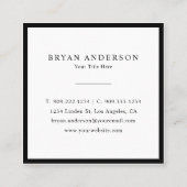 Luftfahrt Quadratische Visitenkarte (Rückseite)