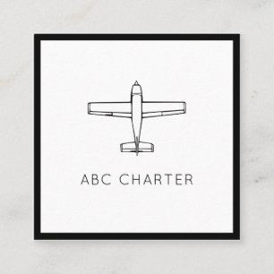 Luftfahrt Quadratische Visitenkarte