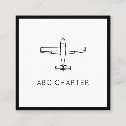 Luftfahrt Quadratische Visitenkarte (Vorderseite)