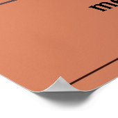 Luftfahrt-Rückflugzeug | Name Poster (Ecke)