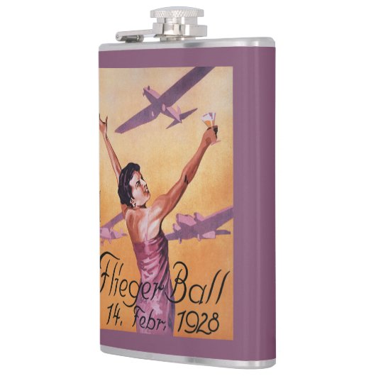 Luftfahrt-Show am Hotel Wagner Promo-Plakat Flachmann (Links)