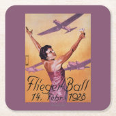 Luftfahrt-Show am Hotel Wagner Promo-Plakat Rechteckiger Pappuntersetzer (Vorderseite)