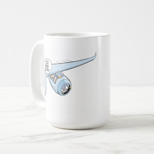 Luftfahrt-Spaß-Cartoon-Kaffee-Tasse Kaffeetasse (Vorderseite Links)