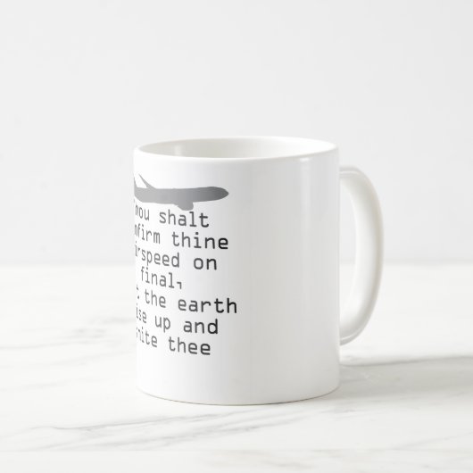 Luftfahrt-Spaß-Gebot Kaffeetasse (VorderseiteRechts)