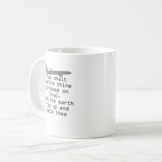 Luftfahrt-Spaß-Gebot Kaffeetasse (Vorderseite Links)