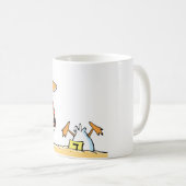 Luftfahrt-Spaß zerschmetterte Enten-Cartoon-Tasse Kaffeetasse (VorderseiteRechts)