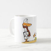 Luftfahrt-Spaß zerschmetterte Enten-Cartoon-Tasse Kaffeetasse (Vorderseite Links)