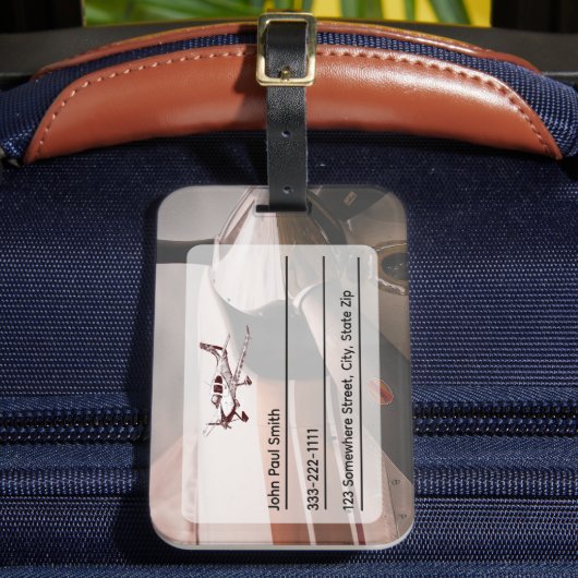 Luftfahrt-Style-ID-Tag für Gepäck Gepäckanhänger (Vorderseite Insitu 2)