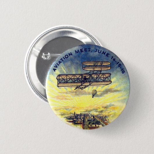 Luftfahrt-Treffen - Knopf Button (Vorne & Hinten)