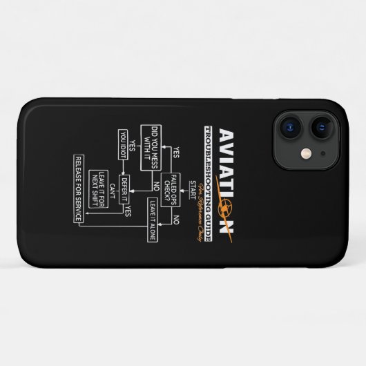 Luftfahrt-Trouble-Shooting Guide Case-Mate iPhone Hülle (Rückseite (Horizontal))