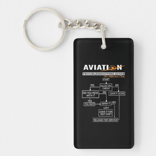 Luftfahrt-Trouble-Shooting Guide Schlüsselanhänger (Vorderseite)